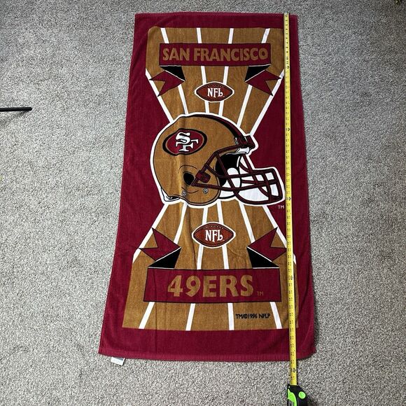 Vintage San Francisco 49ers Beach Towel 1996 Approx 30”x60” NFL NFLP  NFC West - Picture 5 of 10
